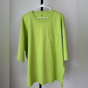 Mode of One T-Shirt Men’s XXL Lime Green Pocket Cotton Short Sleeve Casual